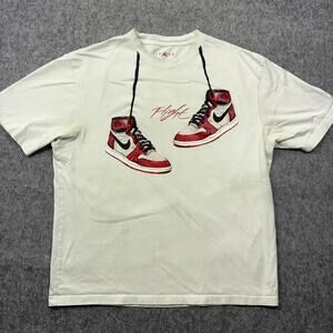 Air Jordan 1 Lost And Found Shirt Mens Large White Michael Jordan Chicago Bulls